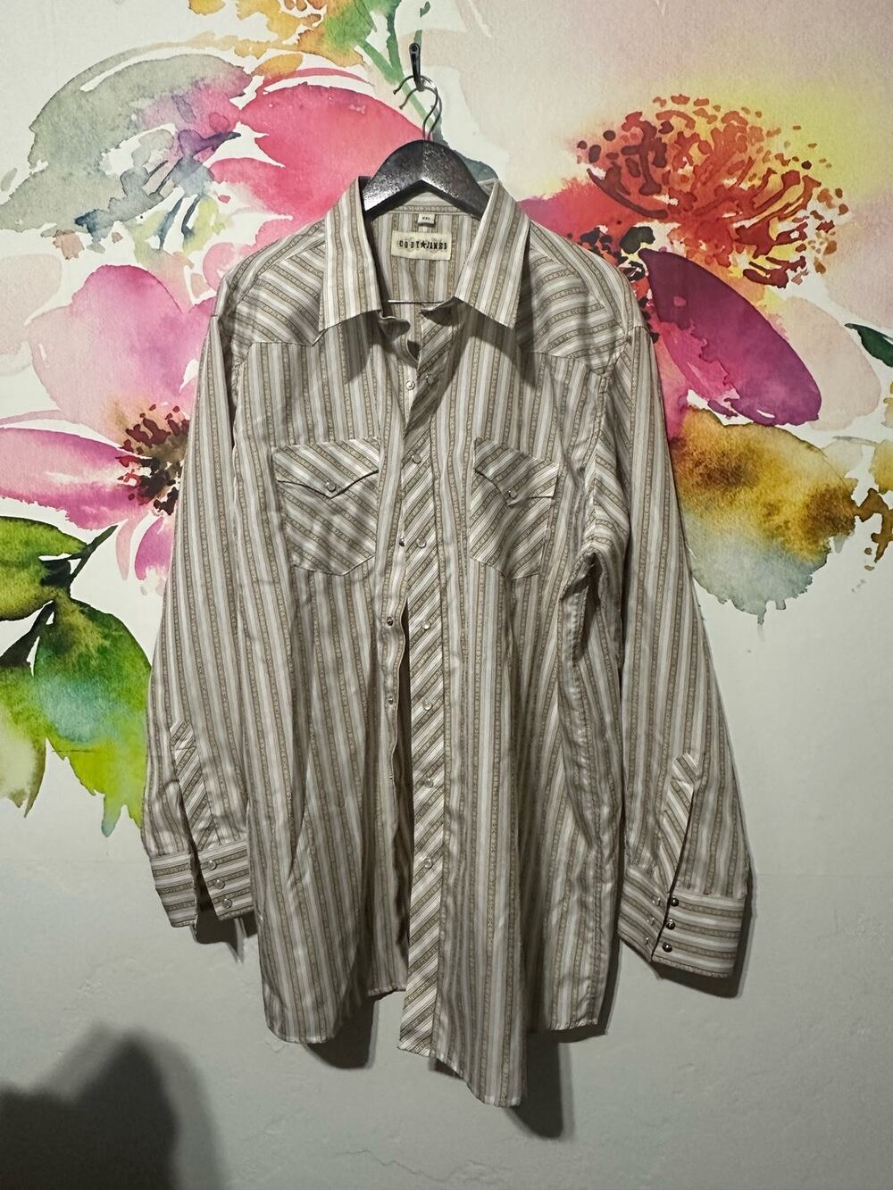 Cody James Men's XXL Authentic Western Apparel Pearl Snap Shirt Long Sleeve